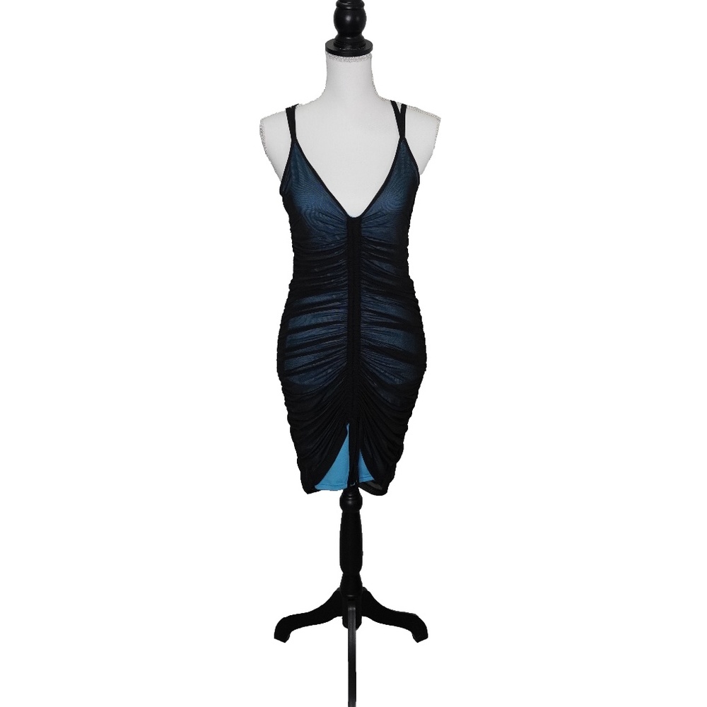 POSTER GRL BLUE MESH DRESS